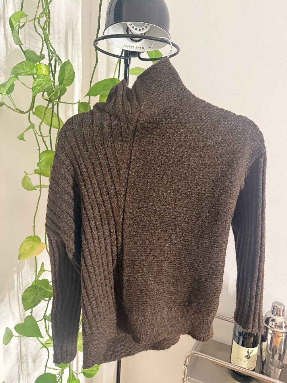 XS brown heartloom sweater -